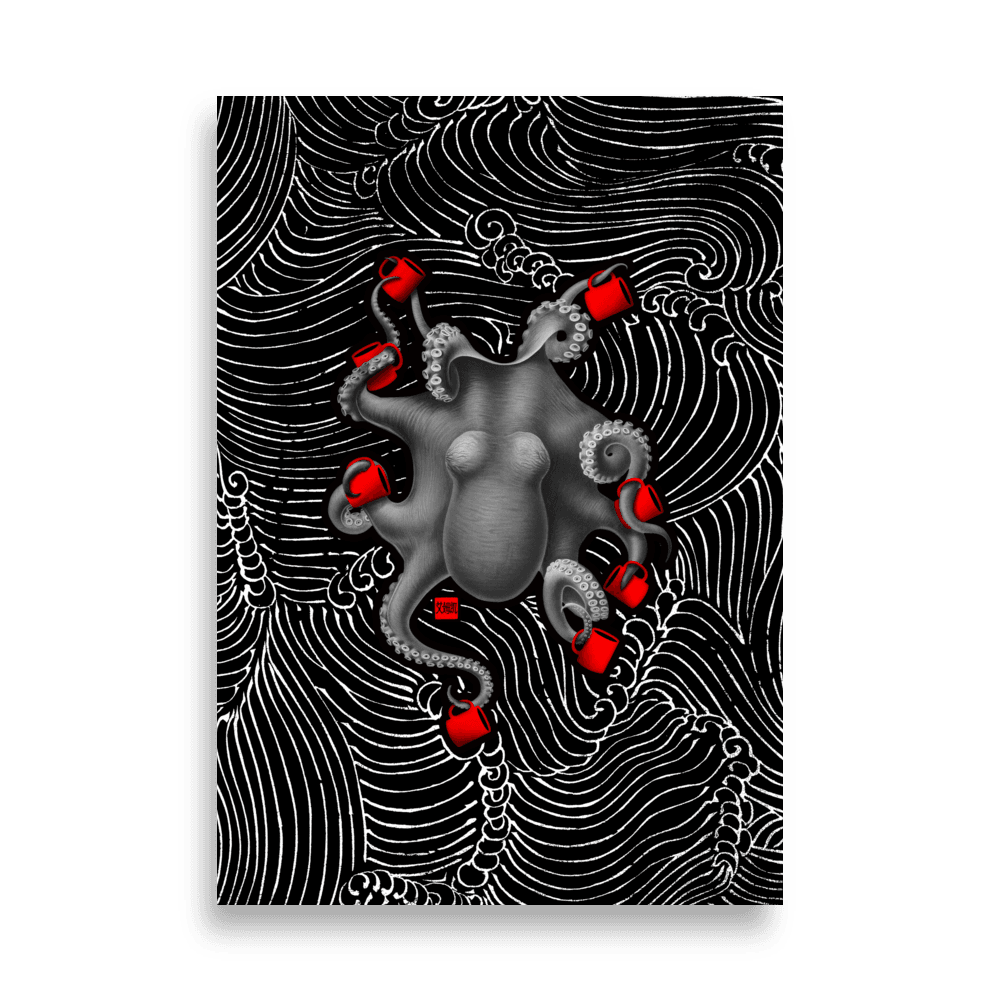 Octoffee Poster (Dark)