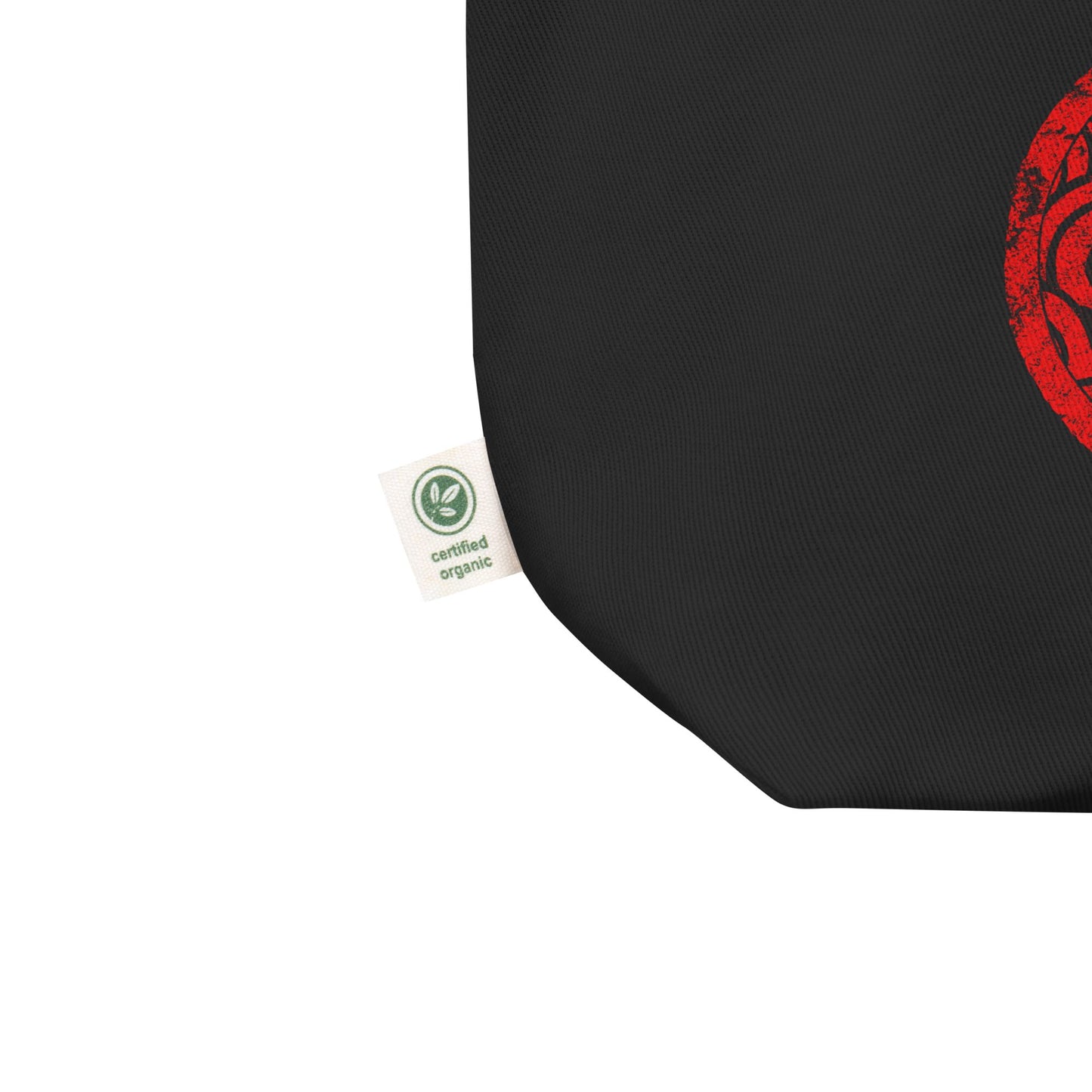 Coffee Red Weave Stamp Tote Bag
