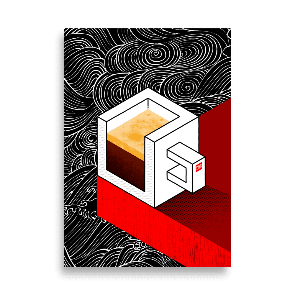Coffee isometric Poster (Dark)