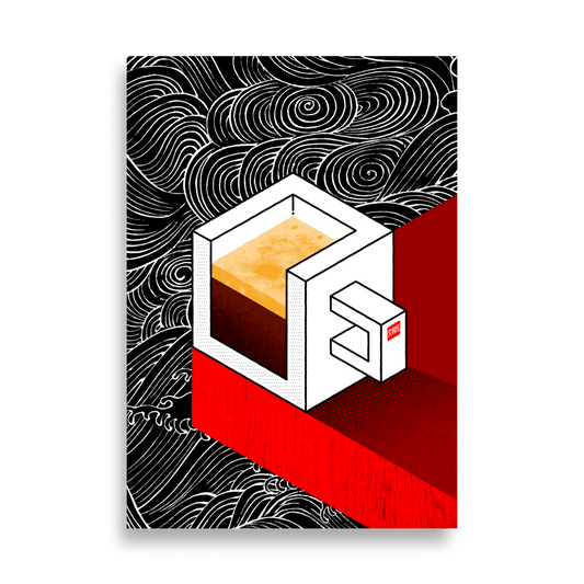 Coffee isometric Poster (Dark)