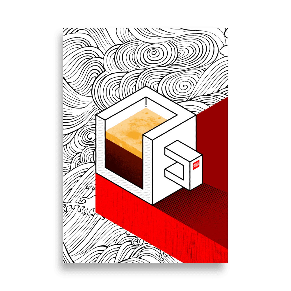 Coffee isometric Poster (Light)