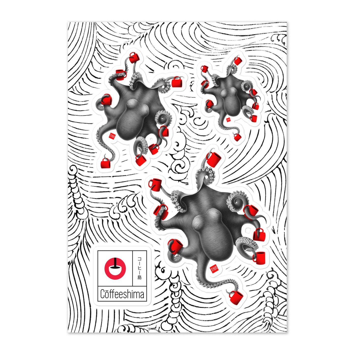 Octoffee Sticker sheet