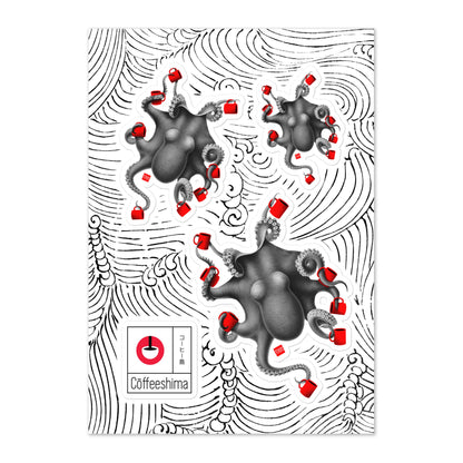 Octoffee Sticker sheet