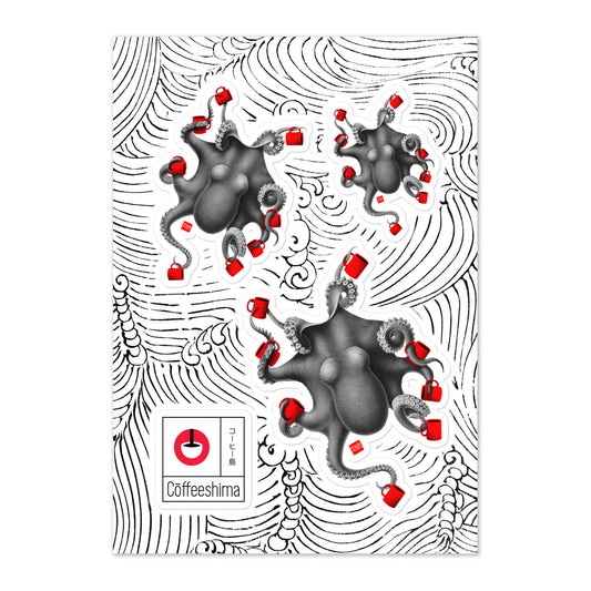 Octoffee Sticker sheet