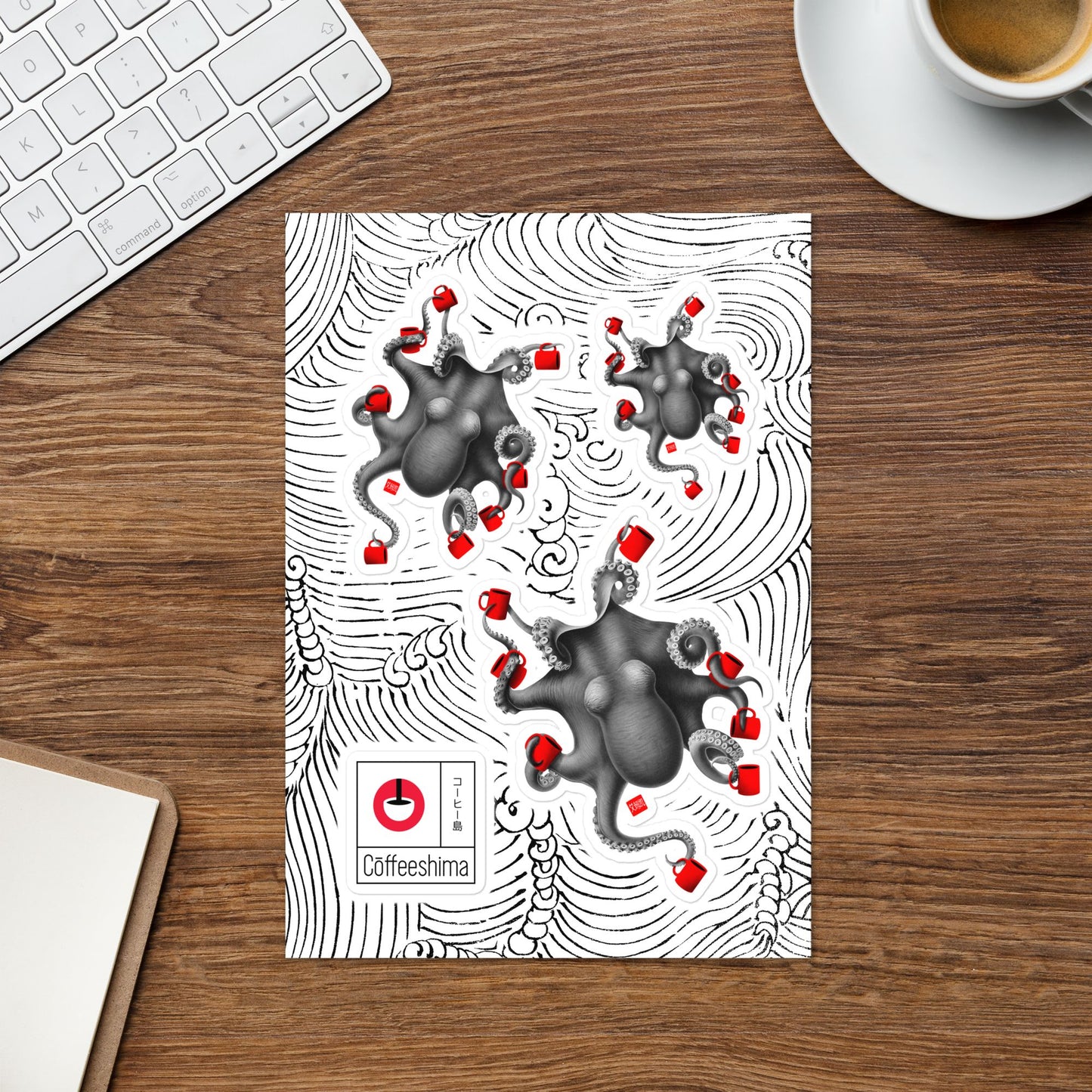 Octoffee Sticker sheet