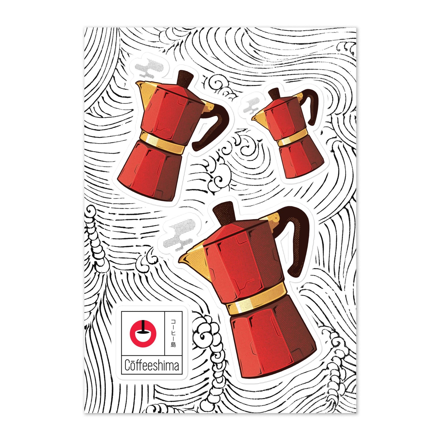 Iron Moka Pot Sticker sheet