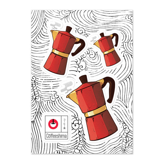 Iron Moka Pot Sticker sheet