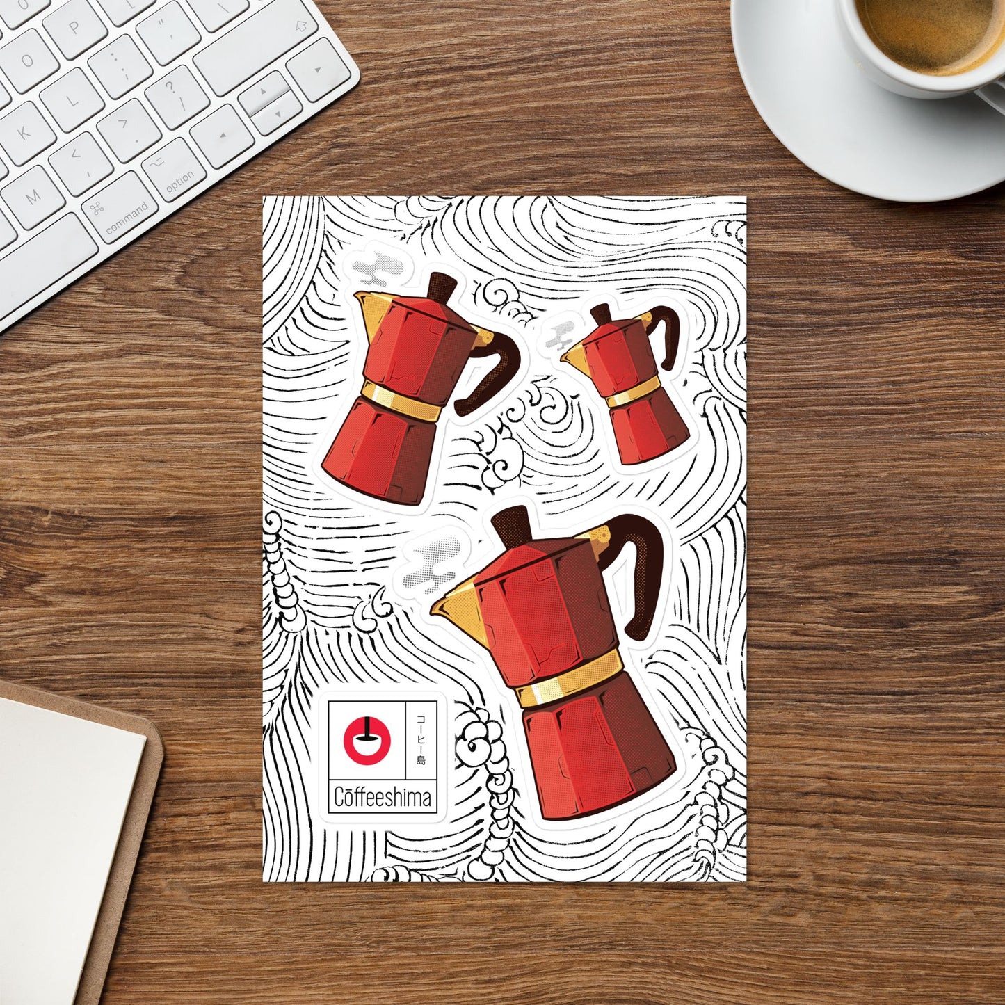 Iron Moka Pot Sticker sheet