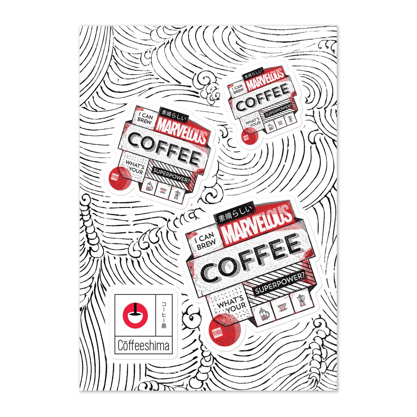 Marvelous Coffee Sticker sheet
