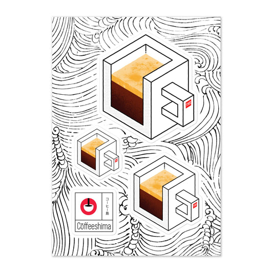 Coffee isometric Sticker sheet