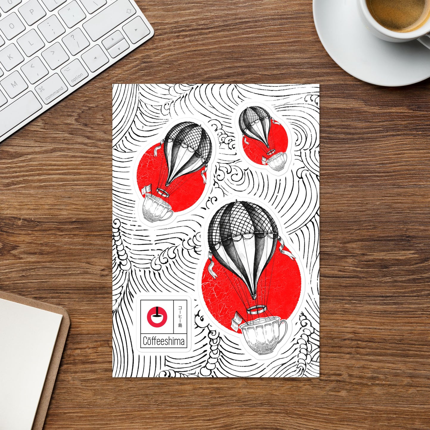 Coffee Travels Sticker sheet