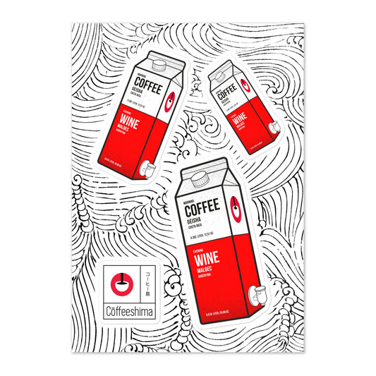 Coffee & Wine Sticker sheet